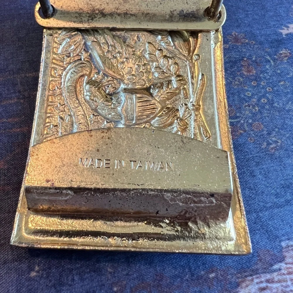 Vintage U.S. Eagle Belt Buckle | “E Pluribus Unum” | Made in Taiwan 1970s